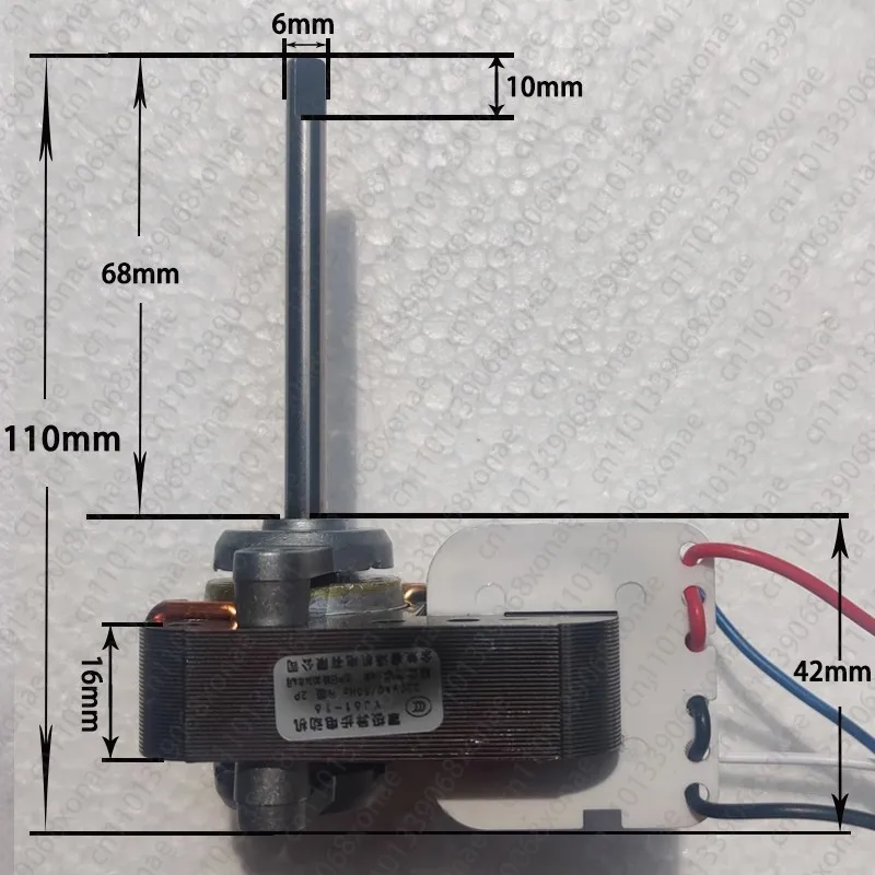 YJ61-20/16 محرك غير متزامن ذو عمود مظلل عالمي، مروحة صغيرة صغيرة، مروحة برجية، محرك مروحة متداول، محرك 220 فولت #5