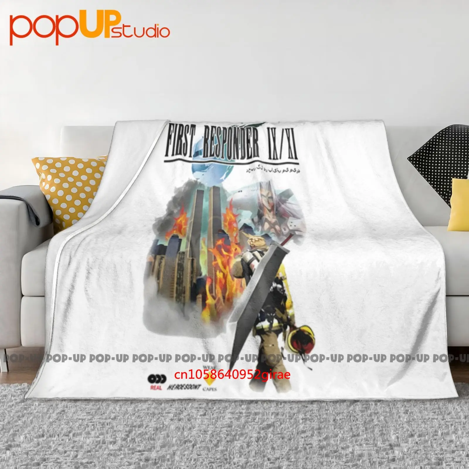 First Responder 9.11 Final Fantasy Manta ultrasuave Edredón Funda de sofá de invierno Fundas de cama