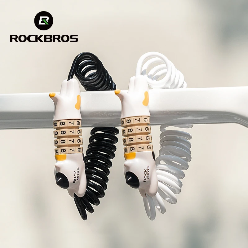ROCKBROS Cycling Lock Password Helmet Lock Creative Ultra-Light Cat Steel Bicycle Cat Lock Anti Theft Bike Lock Accessories - view 3