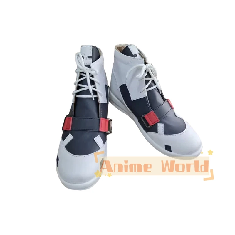 Arknights Winter Messanger 텍사스 코스프레 신발 PU 가죽 신발 할로윈 카니발 부츠 맞춤 제작