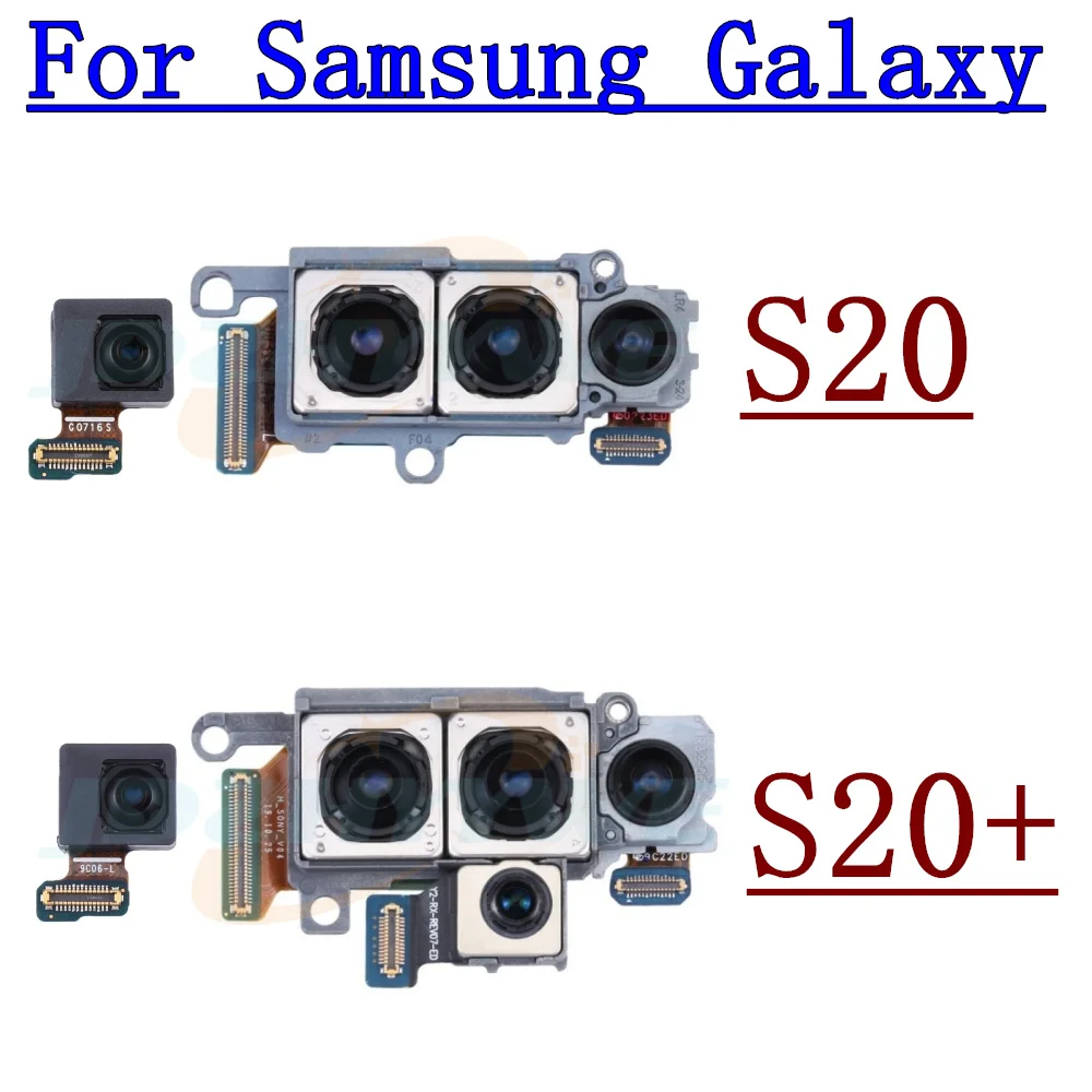 Front Rear Camera For Samsung Galaxy S20 S20+ 5G Small Frontal View Back Facing Main Camera Module Flex Replacement Parts