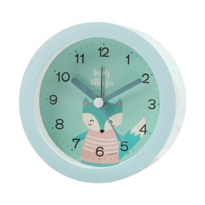 Ticktockery Mini Mute Alarm Clock for Students - Scanning Movement, Cartoon Design, Mini Desk Clock