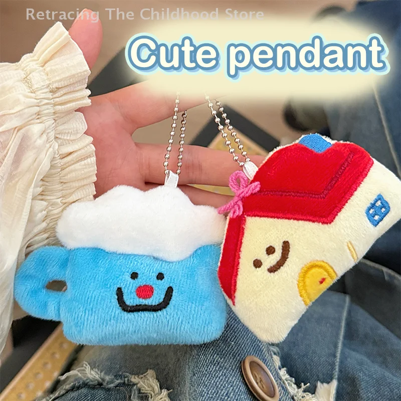 Cartoon puppy pluche sleutelhanger schattig huis gevulde pop sleutelhanger mooie tas hanger rugzak hangende decoratie paar geschenken