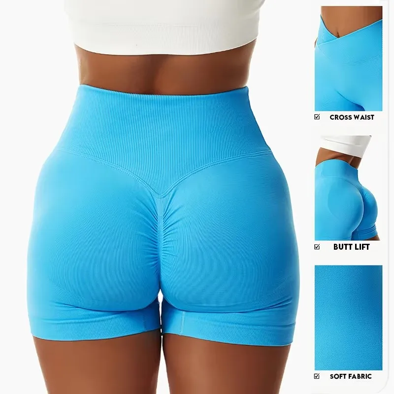 

Seamless High Waist Yoga Shorts Elasticity Sports Leggings Women Breathable Cycling Shorts Buttock Lift Gym Shorts Women