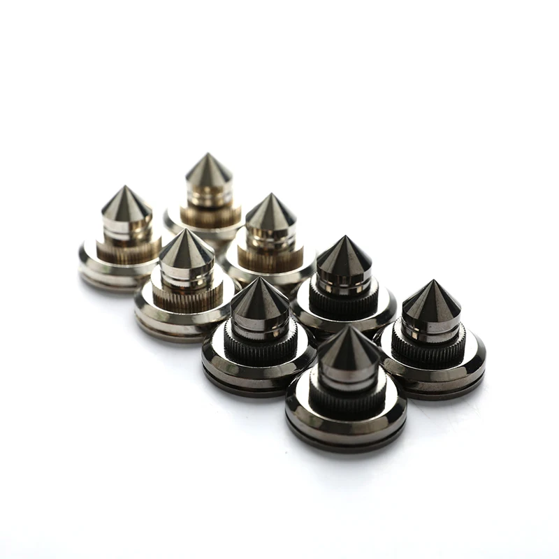 4 Set Speaker Stand Foot Pad Copper Loudspeaker Box Spikes Cone Floor Foot Nail