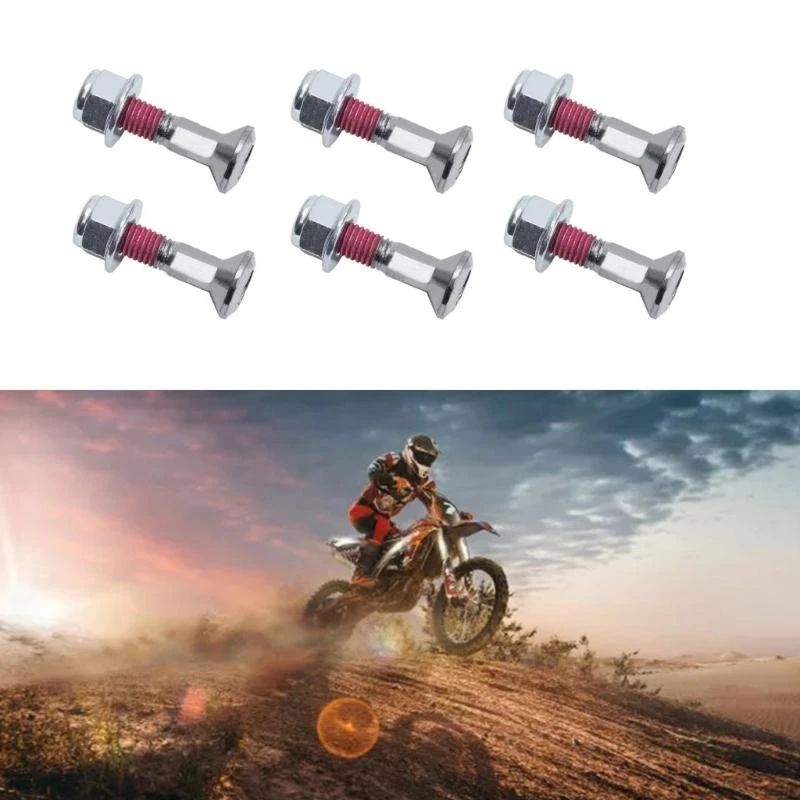 Y4UA Anti Corrosion Chainwheel M8x30 Chain Screws Sprocket Bolt Locking Flange Nut 6x