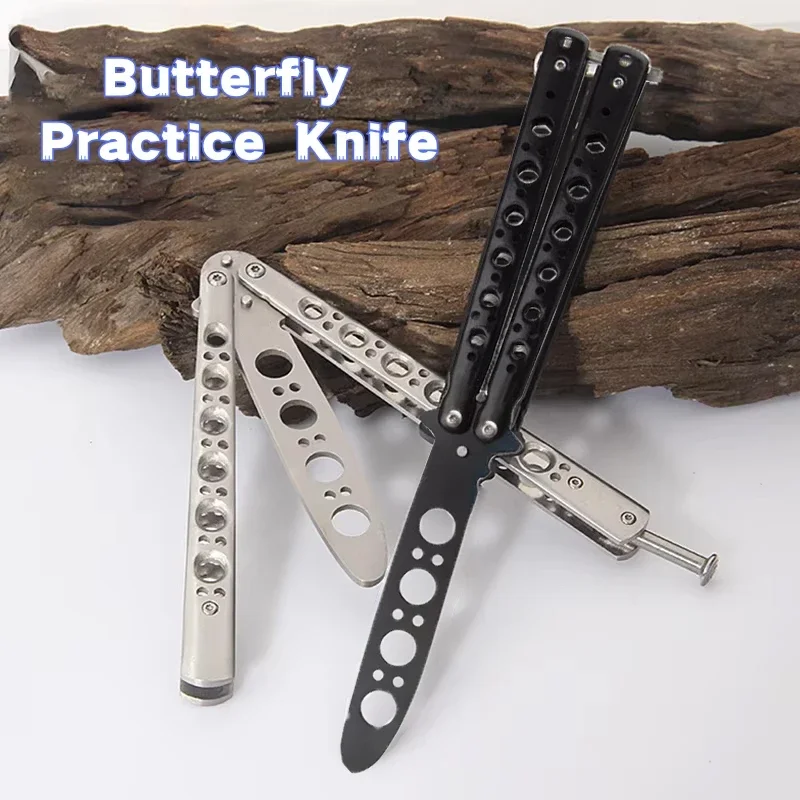 Butterfly Knives CSGO Novice Beginner Practice Dump Knife Maintenance Free Broken Stack Outdoor All Steel Uncut Blade