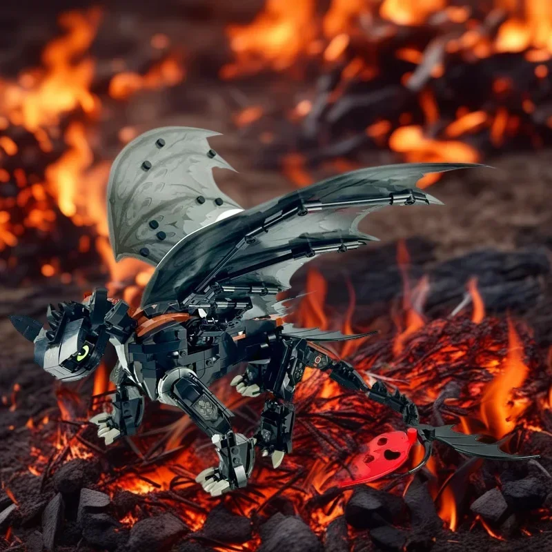 

1026 шт., набор для сборки летающего дракона с шарнирными крыльями, фигурки героев, игрушки на Хэллоуин, подарки, украшения, подарок на день рождения для мальчиков