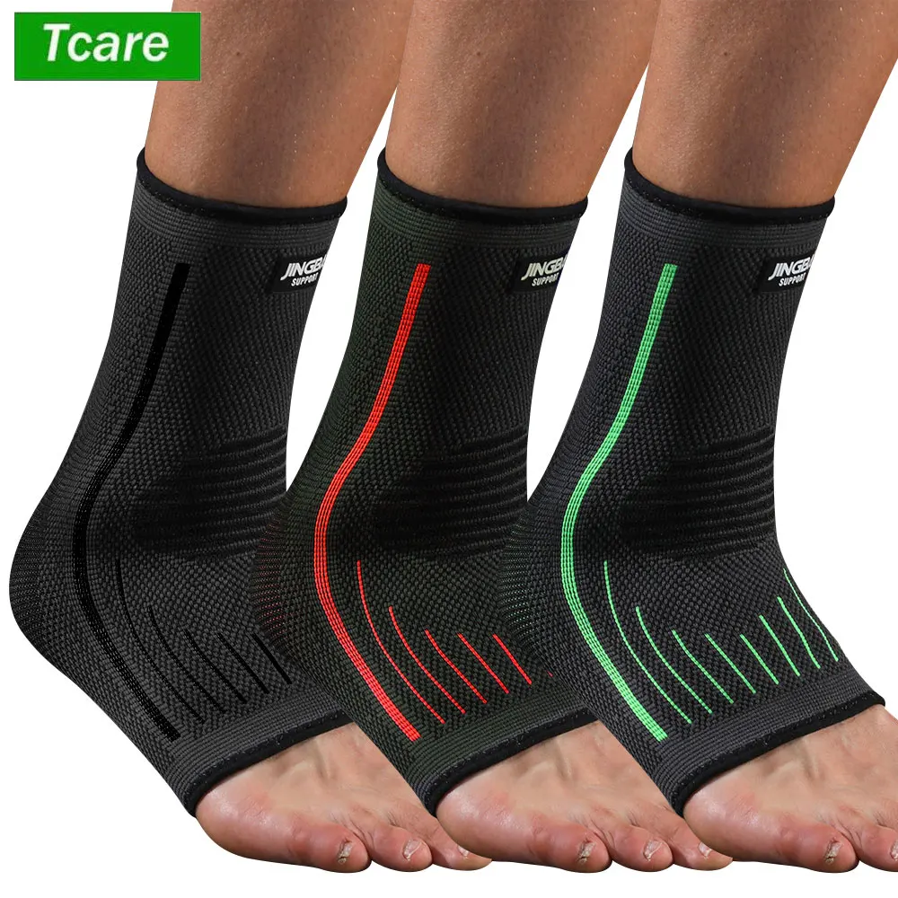 1 Pcs Breathable Ankle Compression Sleeve, Elastic Ankle Support Brace Stabilizer for Plantar Fasciitis, Achilles Tendonitis Men