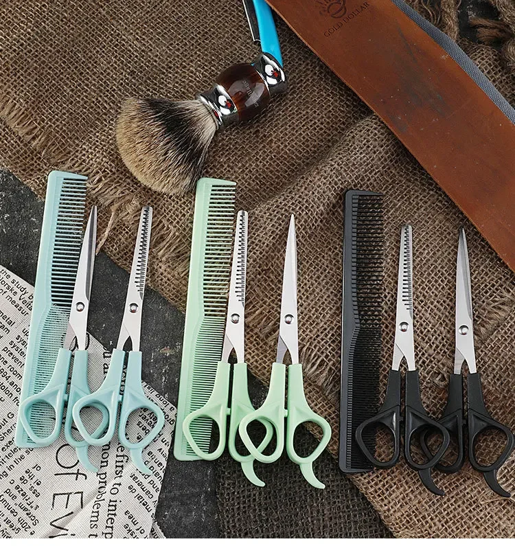 3 Pieces/Set Of Children's And Baby Haircut Scissors Set Liu Hague Flat Scissors Comb Beauty Tools Hair Scissors Barber Tools