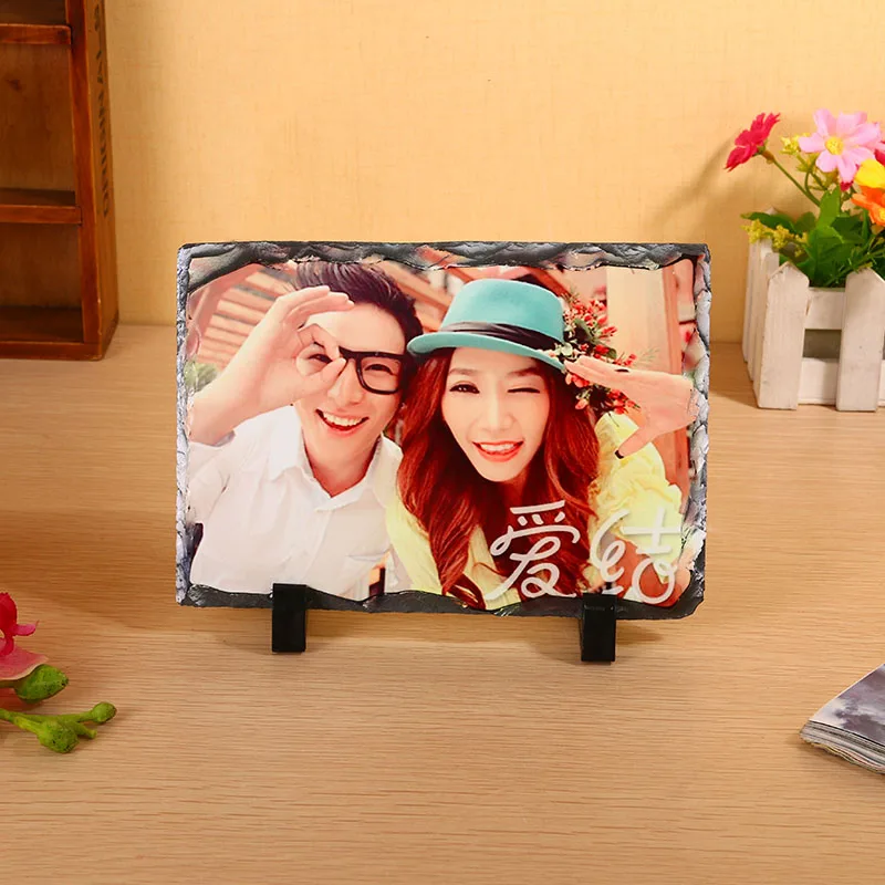 30 Pcs/Lot SH-03 15*20 cm Sublimation Blanks Slate Rock Photo Frames For Custom Business Friend Gifts