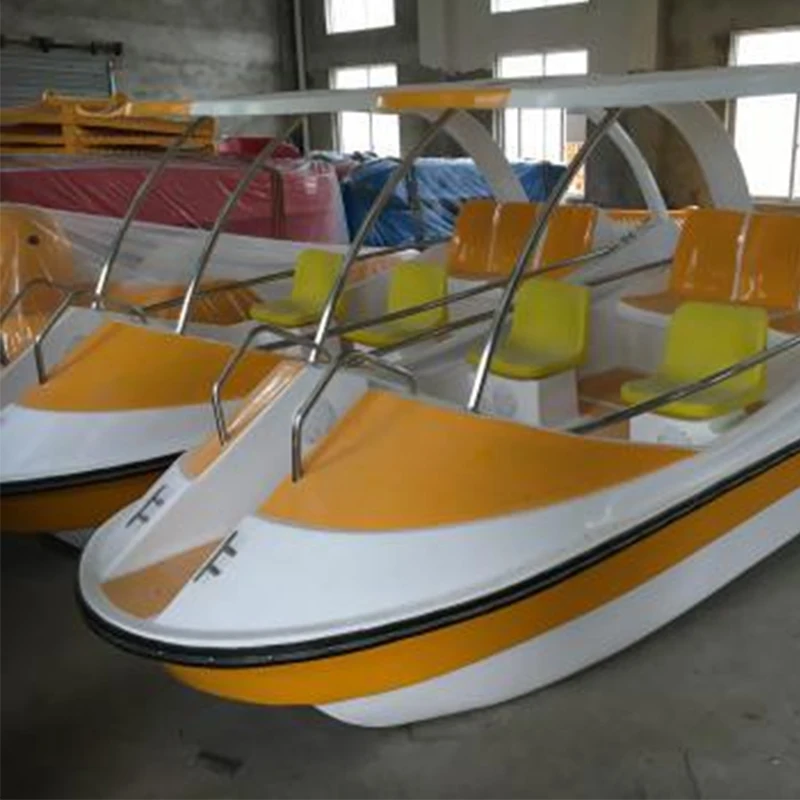 

Professional Manufacturer Fiberglass 5 Person Electric Jet Boat Pedal Boat
