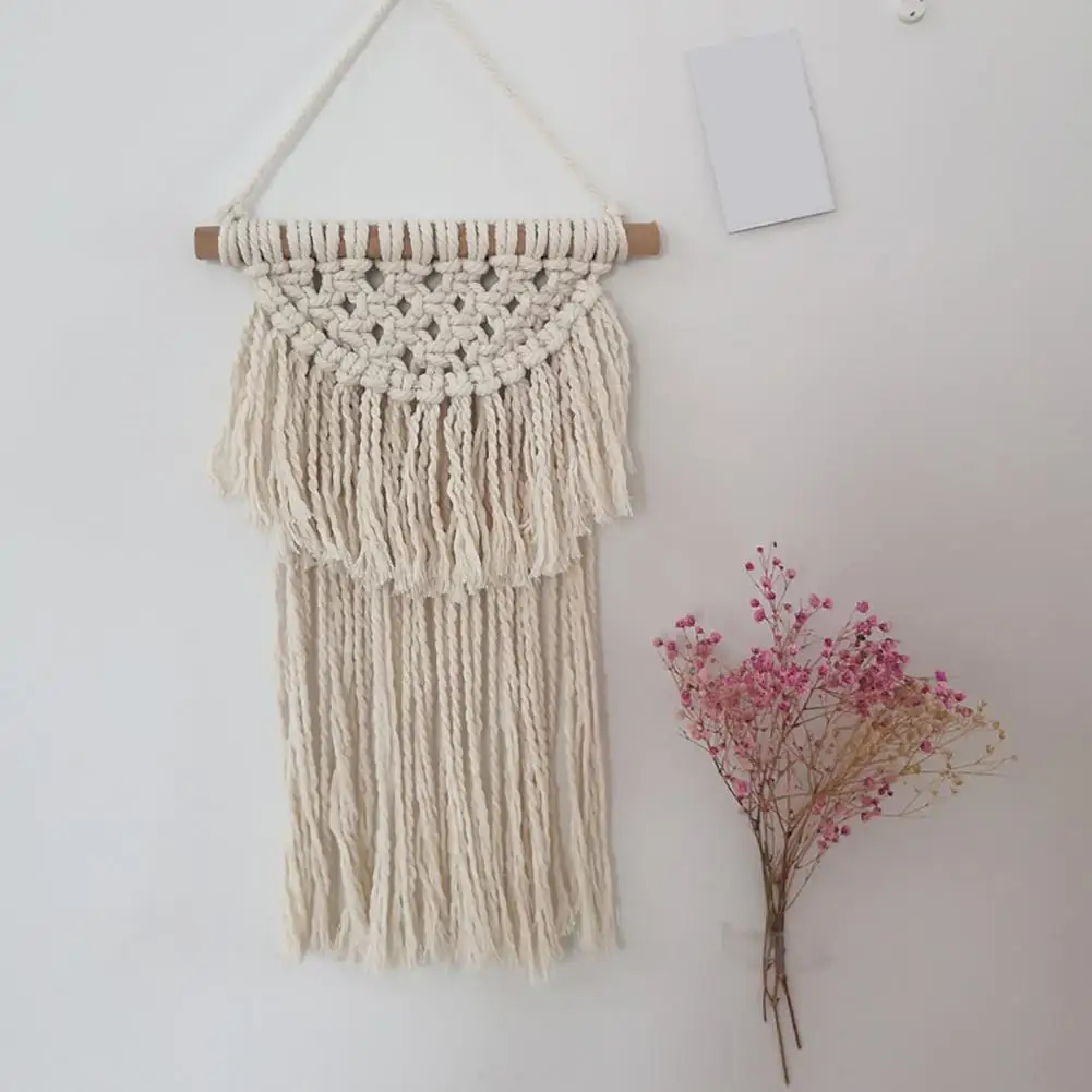 Dreidimensionaler Geflochtener Wandteppich Nordischer Minimalistischer Wohndekor Boho Geflochtener Wandbehang Geometrisch Geknotet für Schlafzimmer