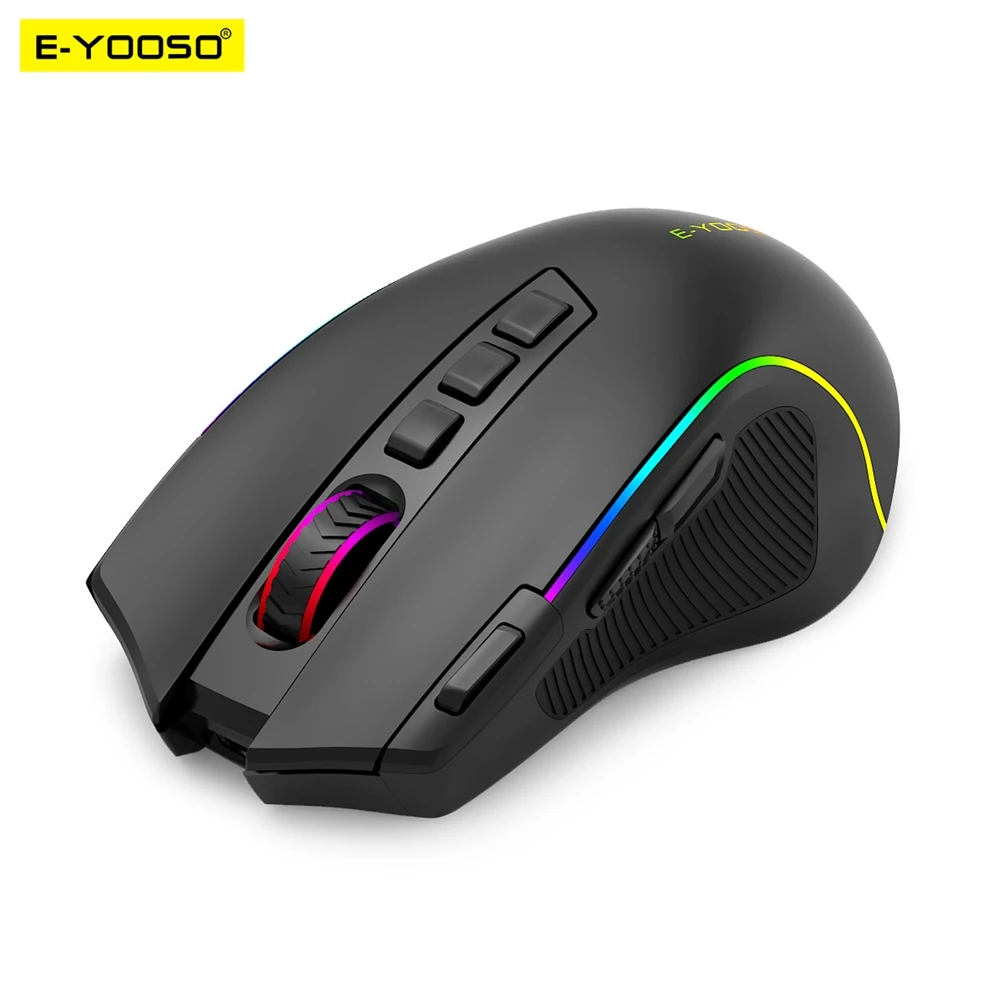 

Беспроводная игровая мышь E-YOOSO X-11 PRO RGB с поддержкой USB и Bluetooth 2.4G, 8000 DPI, 9 программируемых кнопок, для ПК