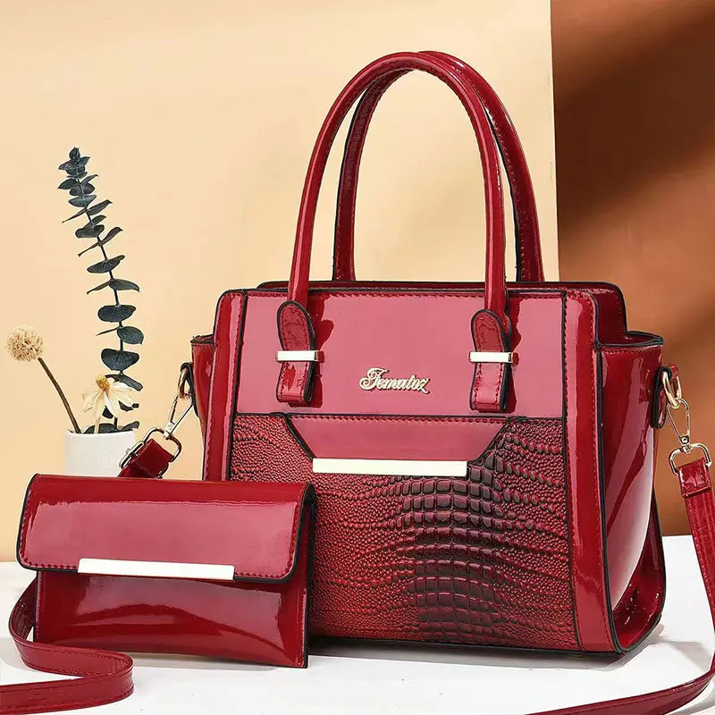 1pc Classic Large Capacity Crocodile Print Handbag Mother Bag High Quality Shoulder Tote Bag