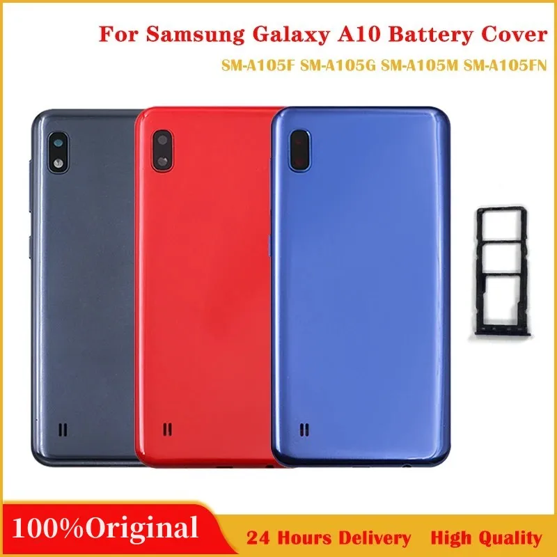 

Original New For Samsung Galaxy A10 A105 A105F Back Battery Cover Glass Housing Cover for Samsung A10 Door Rear Case With Logo