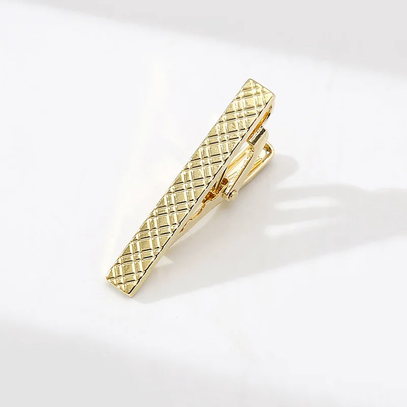 Men\'s 4cm Short Fashion Tie Clip Mirror Narrow Tie Special Personality Temperament Lapel Clip