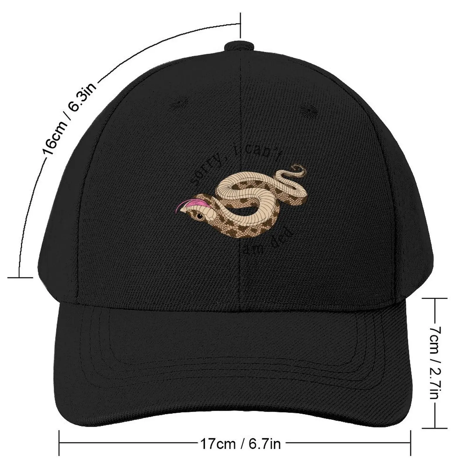 Hognose Snake Reptile Baseball Cap Rave Golf Wear Military Cap Man Bobble Hat Men's Baseball Women's