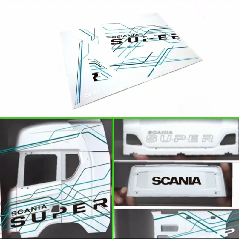 

Simulation Model Toy Car SUPER UV Stickers Decoration for 1/14 Tamiya RC Truck Dump Truck Scania 770S 56368 56379 Accessories