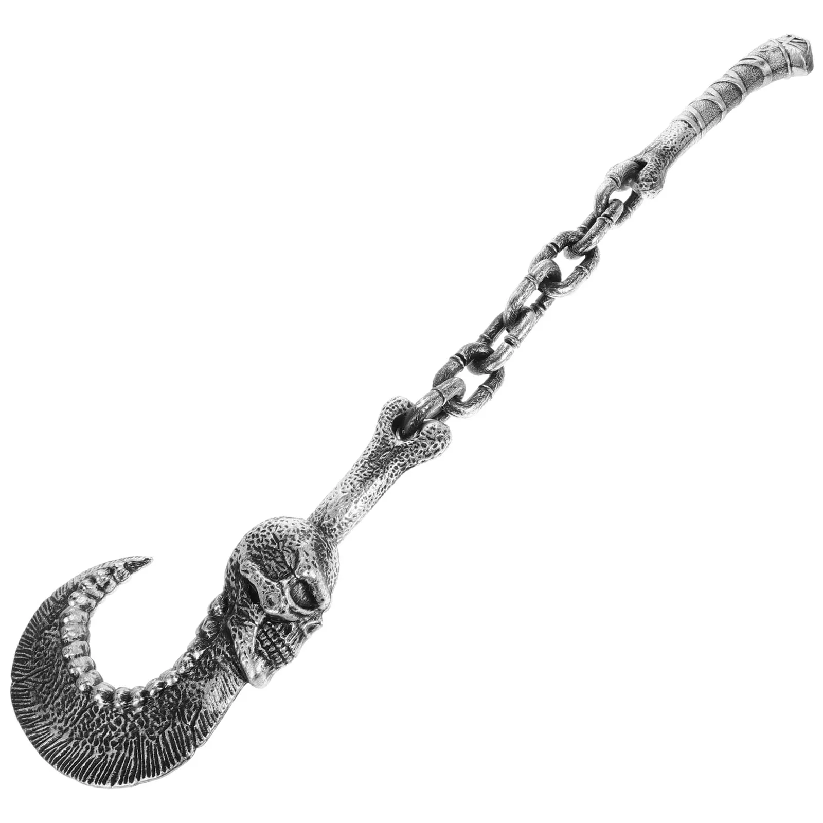 

Skull Hook Props Toy Demon Cosplay Costume Decor Decorative Dress up Silver