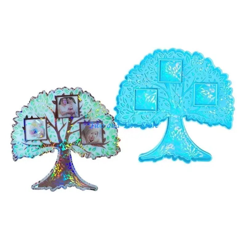 HX6F Resin Photo Frame Molds Big Tree Silicone Picture Mold for Exploy Casting