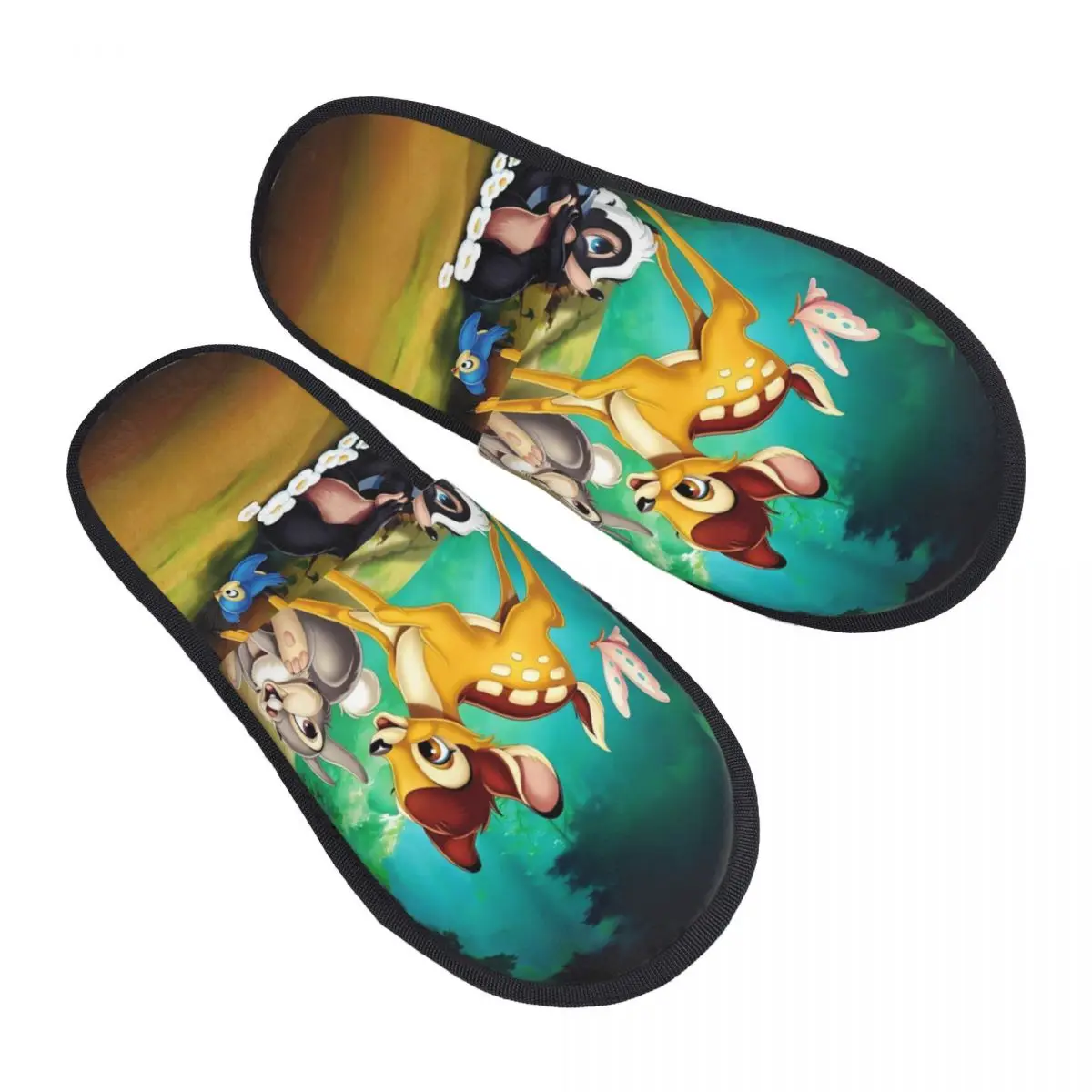 

Пользовательские гостевые тапочки Бэмби для ванной комнаты, женские милые домашние тапочки с оленями