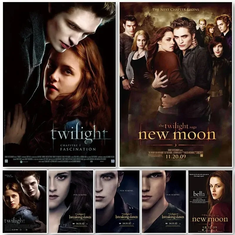 Canvas Painting Twilight Vampire Bella Edward Classic Movie TV Film Canvas Paintings Ideal Decoration for Hotel Bar  Home Decor