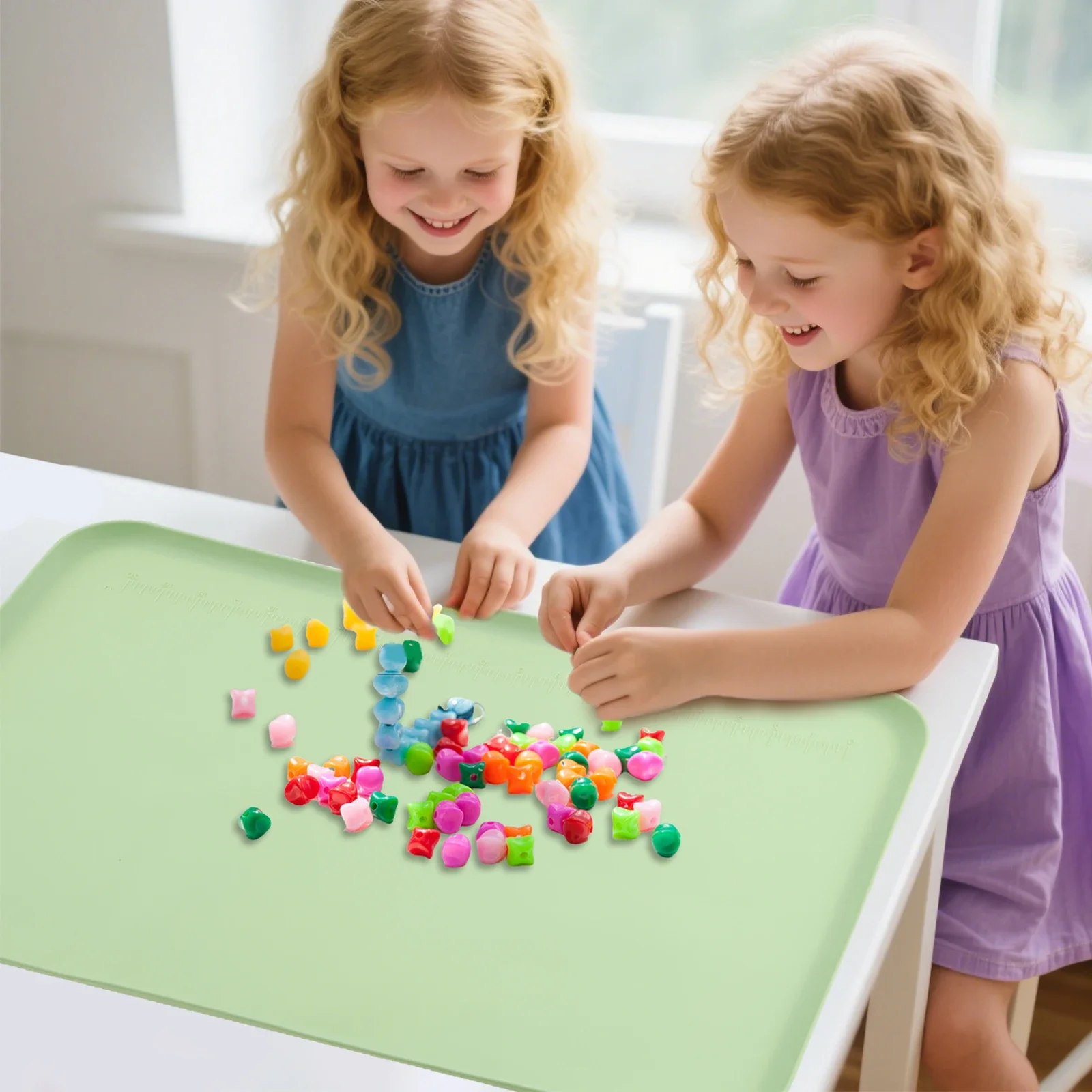 

Силиконовые коврики для творчества для детей, многоразовые, с приподнятыми краями, нескользящие, для рисования, лепки и работы с глиной