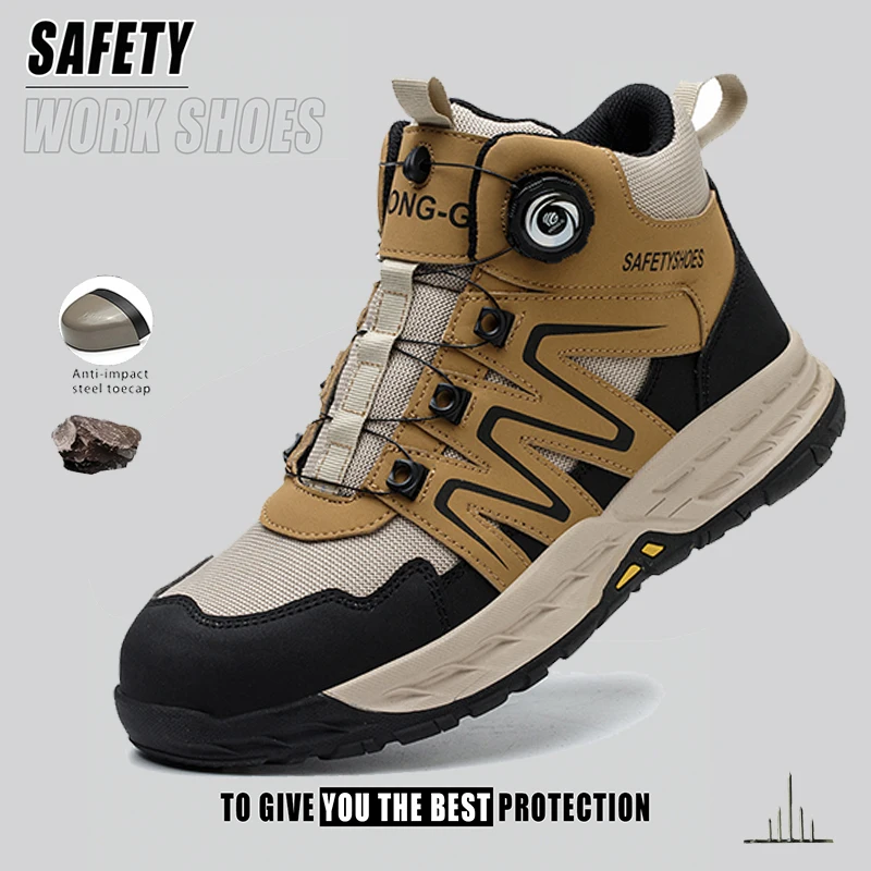 Men's Work Safety Shoes Indestructible Work Shoes Anti-smash Steel Toe Protection for the Feet Footwear Free Shipping Sneakers