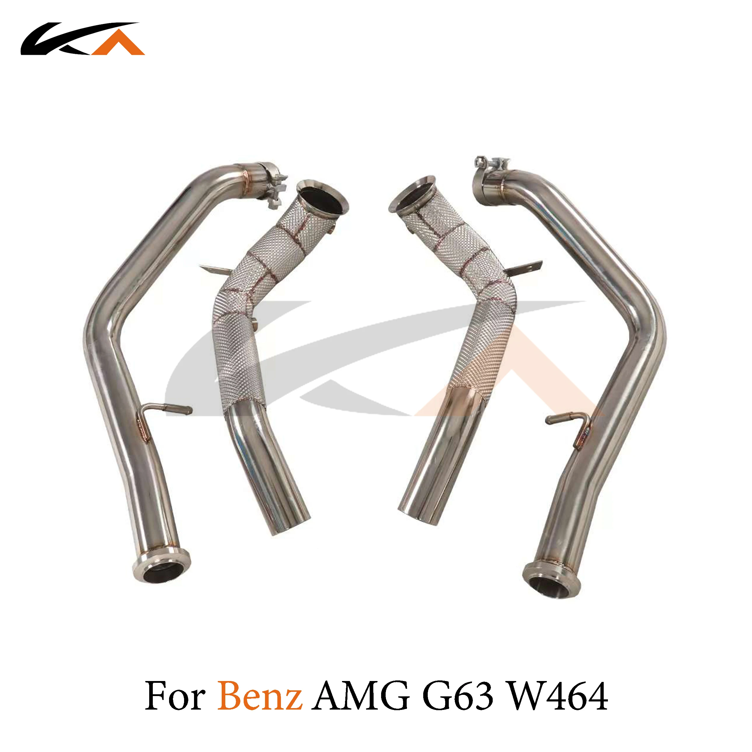 KA Tuning Downpipe Exhaust System for Benz AMG G63 W464 4.0T Performance Axle Pipe with Heat Shield Catalysis