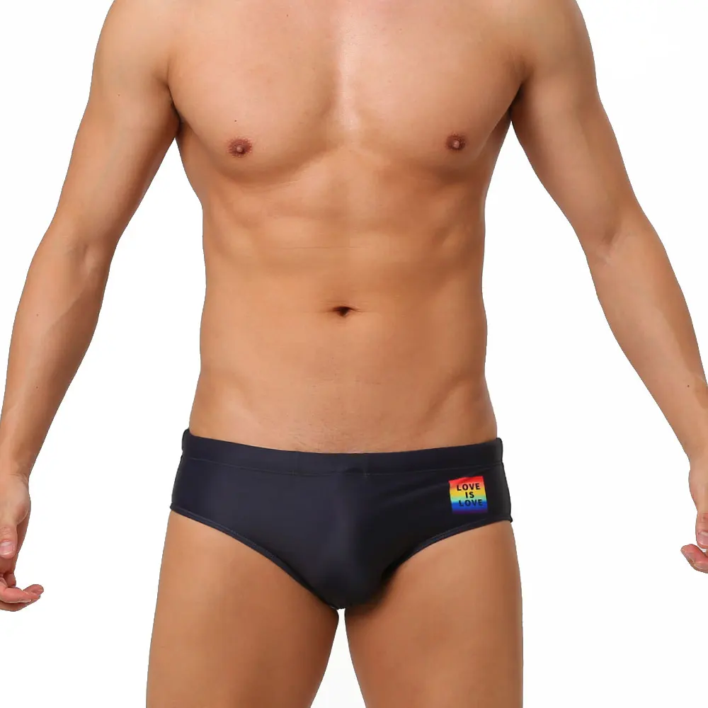 

Men's Swim Briefs Swimming Short Water Gay Parade Show Sport Beach Pants Swimwear Sexy Male Suilt Surfing Big Man Love Is Love