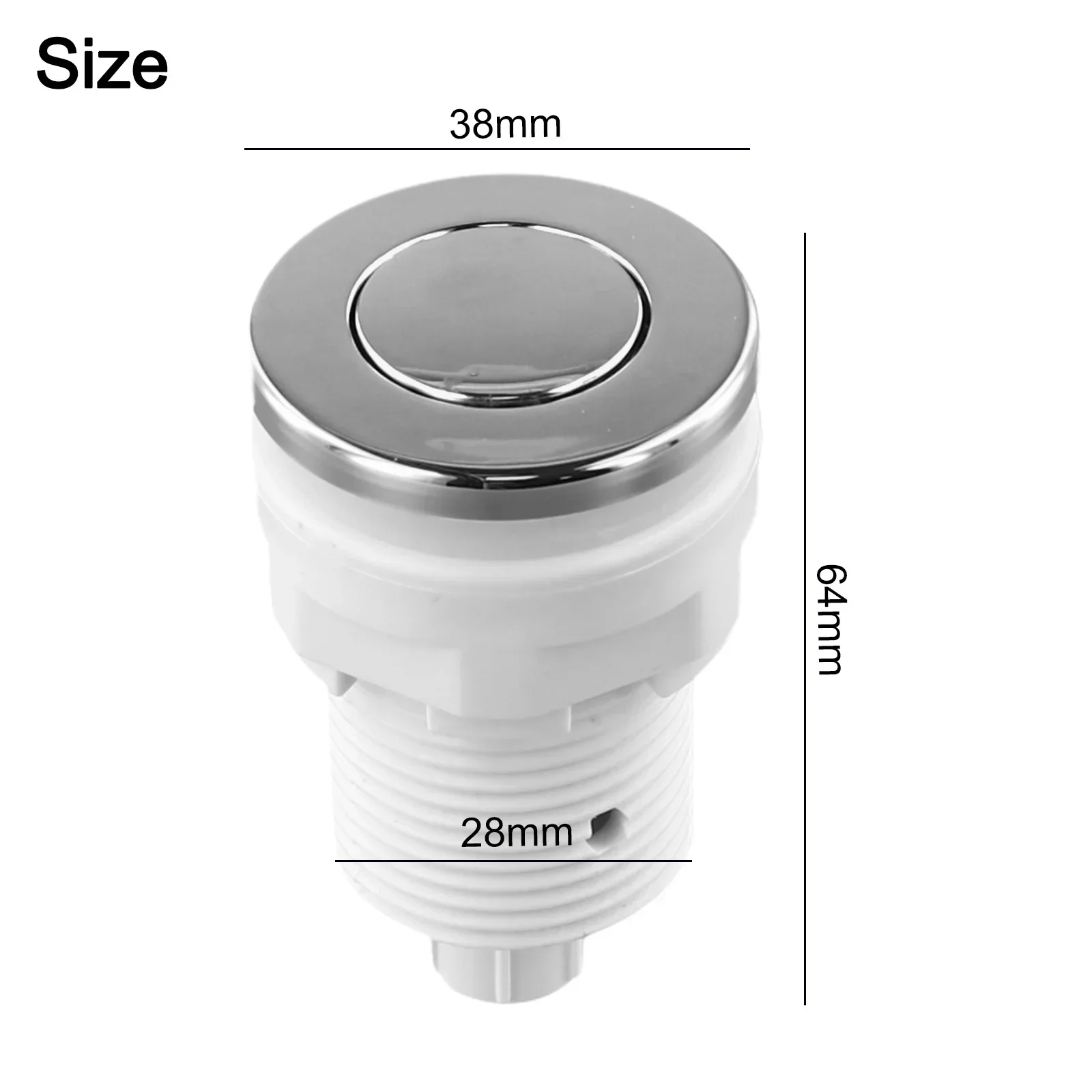 ABS Engineering Plastics Switch Button Pneumatic Button 28mm Installation Hole 28mm Switch Kits Waste Garbage White