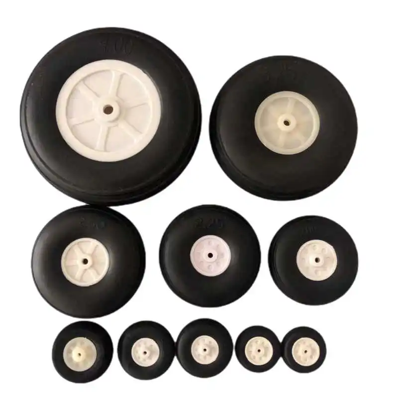 Roues d'avion RC 25-125mm, pneus en caoutchouc PU pour modèle d'avion à aile fixe, accessoires de train d'atterrissage de voiture
