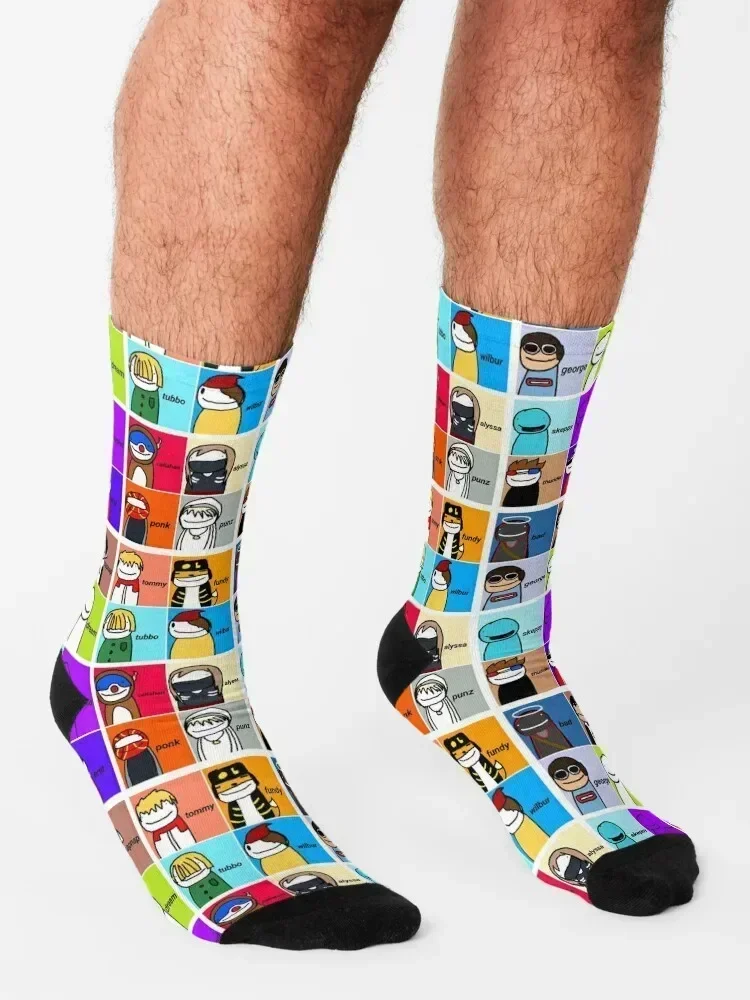 Dream Smp Socks ankle Hiking boots designer brand funny sock Women's Socks Men's