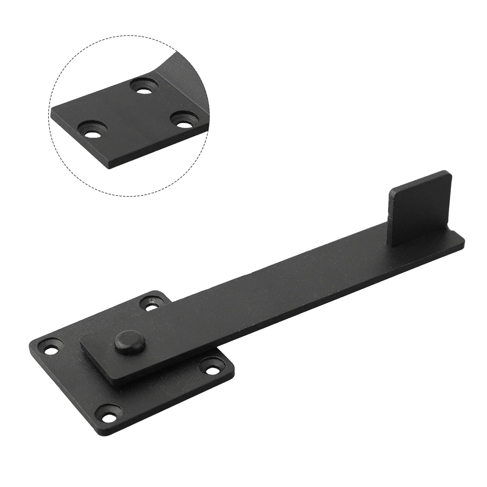 Barn Door Latch Latch 15.2*5cm 1pcs Barn Door Black Carbon Steel Flip Fence Gate Latch Protecting Personal Privacy New