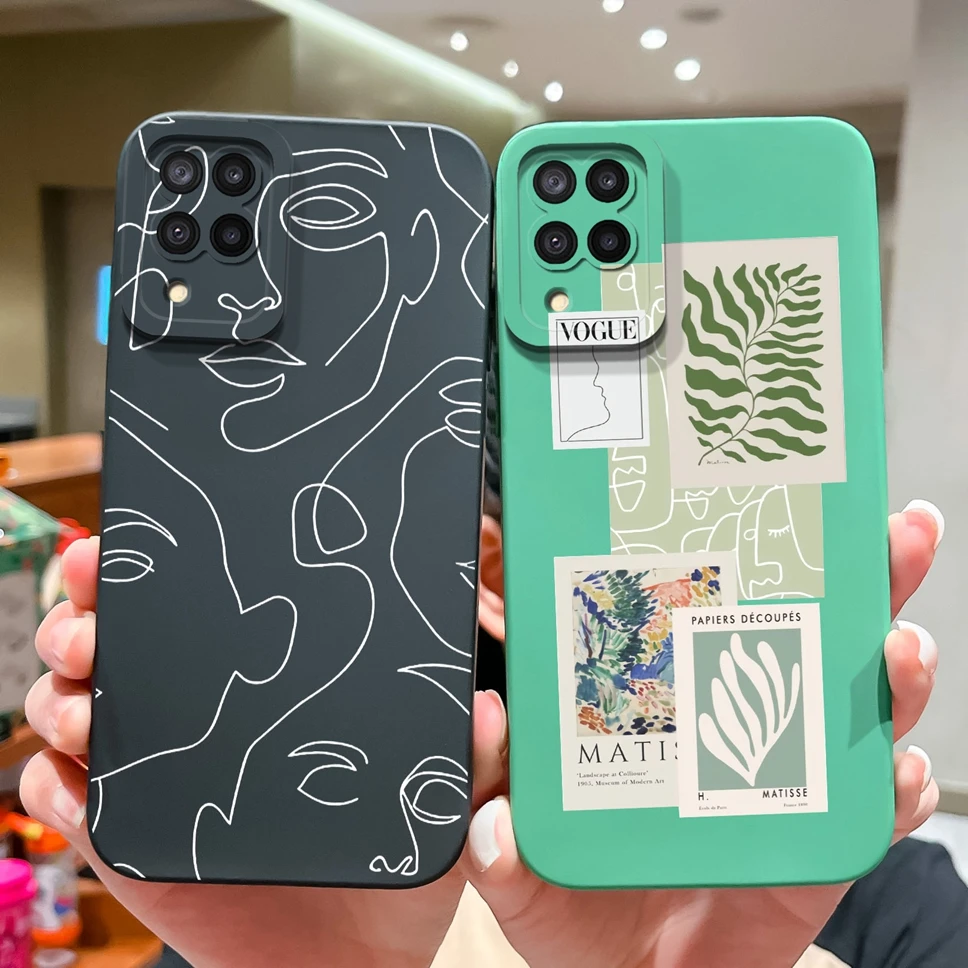 Funda para Samsung Galaxy M12 F12 A12, carcasa de silicona líquida A prueba de golpes con patrón de dibujos animados para Samsung Galaxy M12 A 12