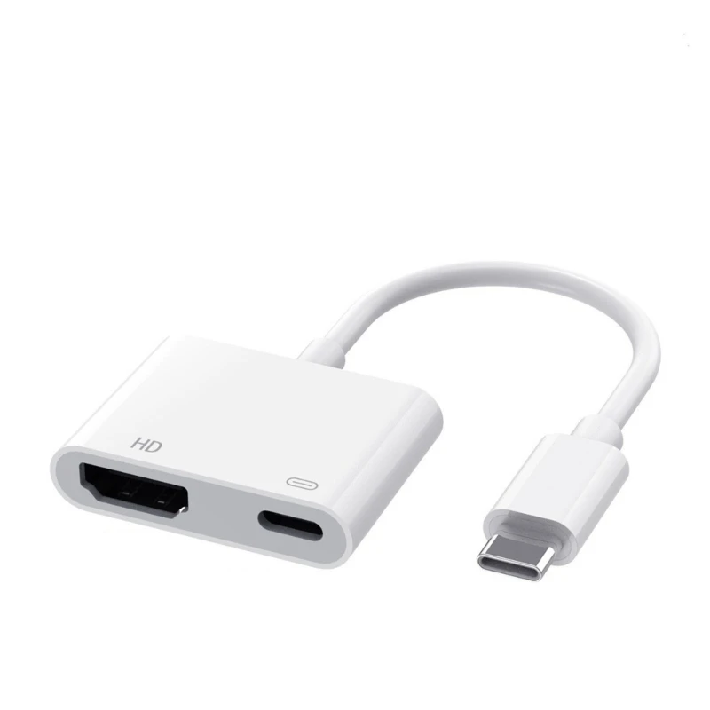 Adaptor USB 3.1 Tipe C Kabel Video 4K60Hz dengan Fitur Pengisian Cepat PD100W untuk Ponsel Tablet C1FD