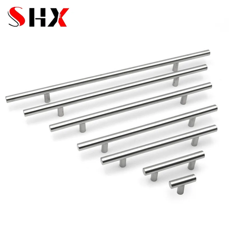 Modern  Stainless Steel Kitchen Door Cabinet T Bar Handle Pull Knob cabinet knobs furniture handle cupboard drawer handle