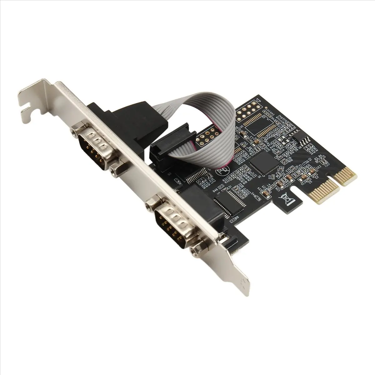 مستقر- AX99100 Chipest RS232 Serial COM & DB25 Printer منفذ متوازي LPT إلى PCI Riser Card محول للكمبيوتر المكتبي