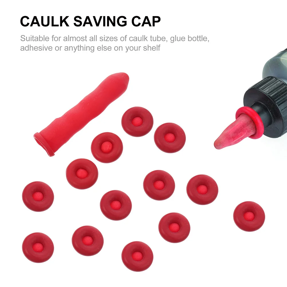 60 Pcs Nozzle Protective Cover Caulk Caps Glass Glue Tip Sealing Caulking Tube Saver Sealer Emulsion Reusable