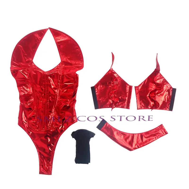Anime Skye Riley Cosplay Kostüm Sexy Frau Sing Song Rot Overall Outfits Halloween Party Anzug für Frauen