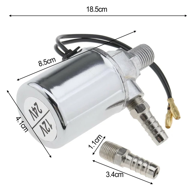Magnetventil Electric Air Solenoid Valve 1/4 inch Inlet Size Housing for Dual Voltage 12V and 24V Vehicle Applications Electric Pneumatik — Detail 3