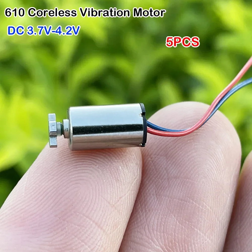 5PCS Children's Electric Toothbrush Motor Strong Vibrating DC 3.7V-4.2V Micro 610 Coreless Motors Vibrator for Beauty Instrument