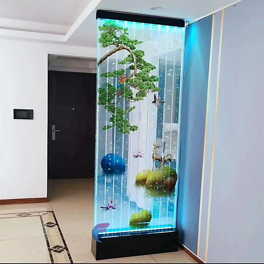 

Customization.Modern Indoor Movable LED Acrylic Water Bubble Wall Panel with Printed for Office Hotel Lobby Decorative Screens &