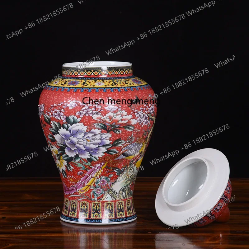 A74New enamel ceramic tea large single jar wholesale black tea green tea large capacity sealed jar