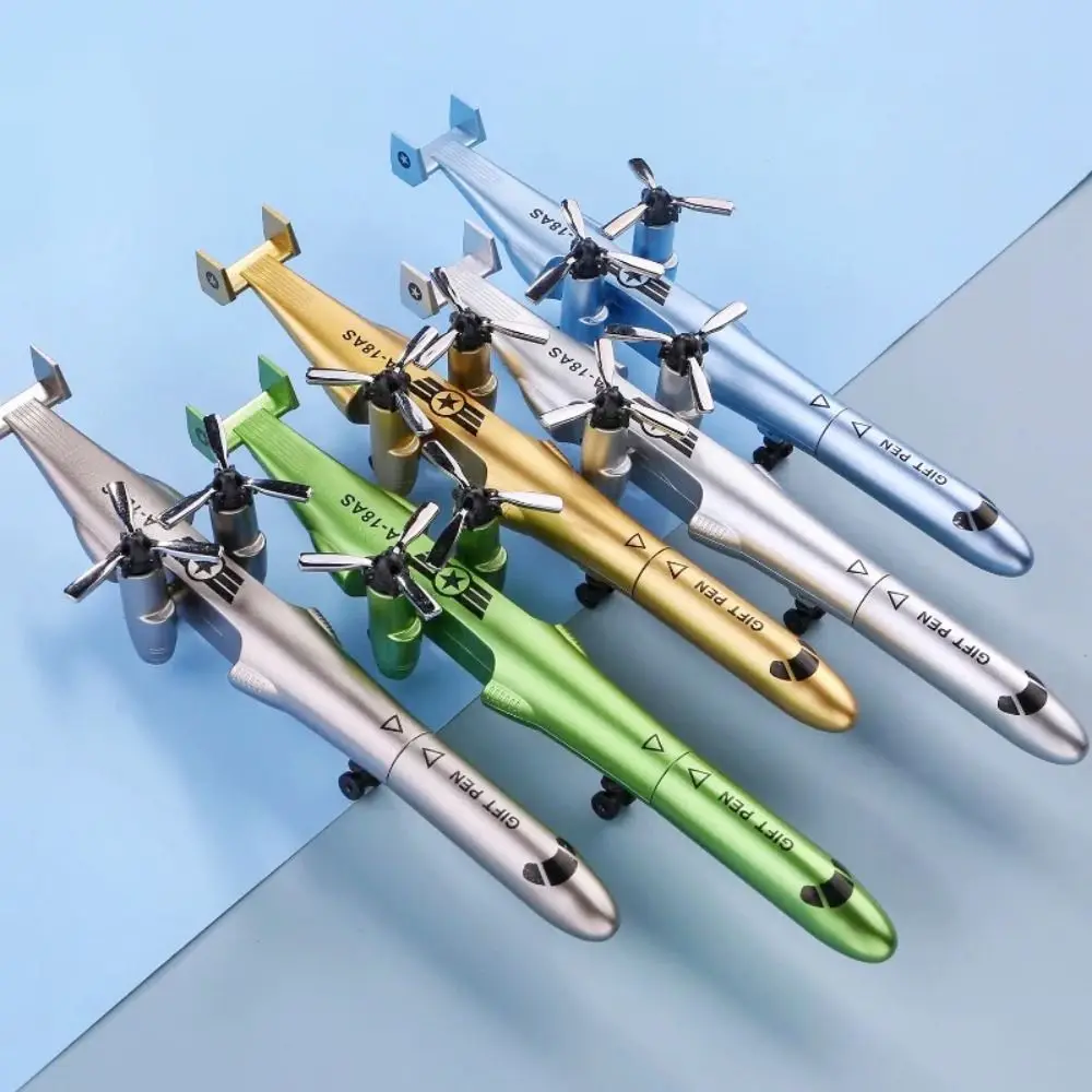 Vintage Aircraft Airplane Gel Pen Funny Rleaxing Helicopter Pen Fashion Foldable Ballpoint Pen Stationery