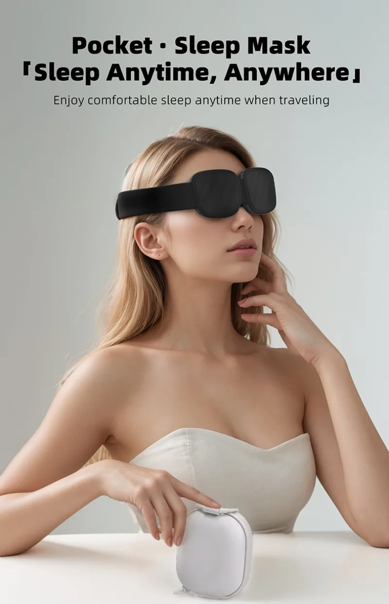 3D Sleeping Eye Mask Block Out Light Sleep Mask for Eyes Slaapmasker Eye Shade Blindfold Sleeping Aid Mask Eyepatch Adjustable