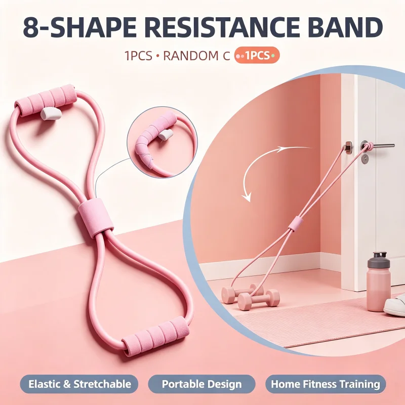 Pilates Yoga Core - Tension Strap Fitness Stretch Band, Non‑Slip