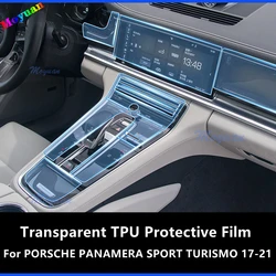 For PORSCHE PANAMERA SPORT TURISMO 17-21 Gearbox Navigation Screen Automotive Interior TPU Protective Film Anti-Scratch Sticker