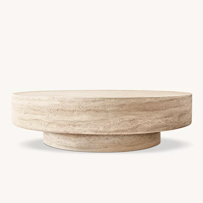 

@#Quiet Simple Luxury Stone Marble Tea & Coffee Table Designer Round Furniture for Living Room & Entry Home Furnishing
